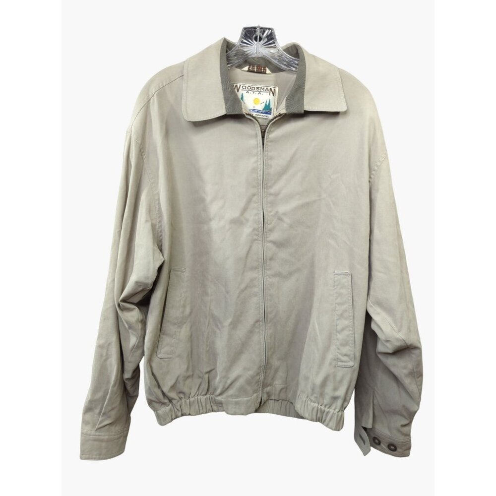 Woodsmand A.T.A. Size M Mens Khaki All Terrain Zip Up Jacket Fully Lined